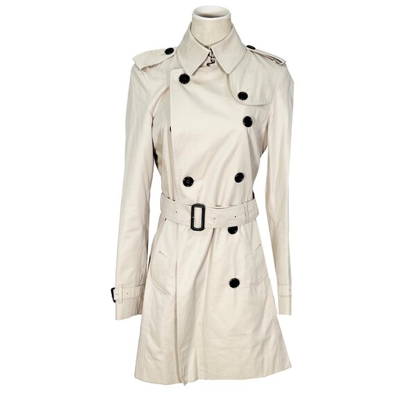 Burberry Kensington Beige Cotton Trench Coat Women - Picture 1 of 8